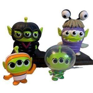 Disney Pixar Toy Story Remix Alien Costume Figure Set Of 4 - Green Cute & Quirky